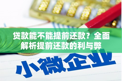 嫩江贷款能不能提前还款？全面解析提前还款的利与弊