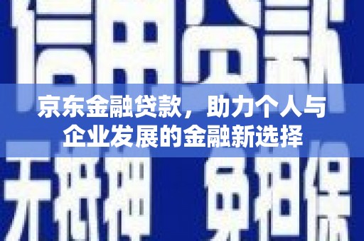 嫩江京东金融贷款，助力个人与企业发展的金融新选择