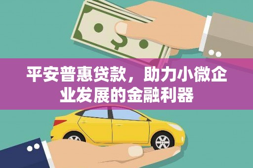 嫩江平安普惠贷款，助力小微企业发展的金融利器