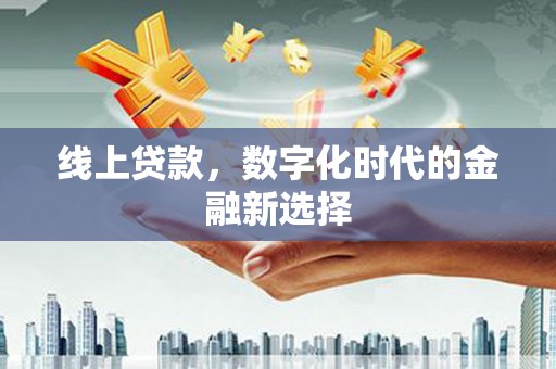 嫩江线上贷款，数字化时代的金融新选择