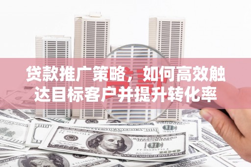 嫩江贷款推广策略，如何高效触达目标客户并提升转化率
