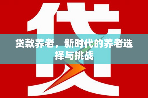 嫩江贷款养老，新时代的养老选择与挑战
