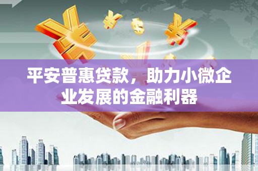 嫩江平安普惠贷款，助力小微企业发展的金融利器